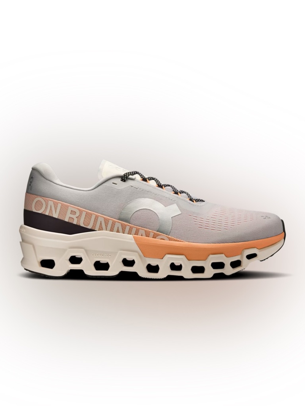 On Running Men’s Athletic Shoe in Light Gray and Peach
